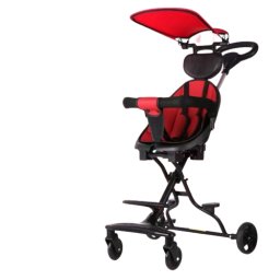 Carucior sport pliabil, NBW, copertina UV detasabila, roti pivotante cu blocare, 6-36 luni, Rosu