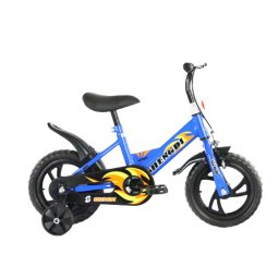 Bicicleta copii 12 inch cu roti ajutatoare, NBW, frana si sa reglabila, 2-5 ani, Albastru