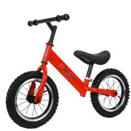 Bicicleta fara pedale 12 inch pentru echilibru, NBW, roti cauciuc, 2-5 ani, Rosu