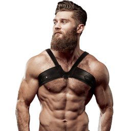 Fetish Submissive Attitude Eco Leather Brigade Man Chest Harness Black