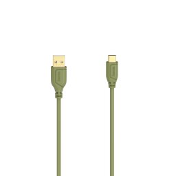 Flexi-Slim" USB-C Cable, USB 2.0, 480 Mbit/s, Turtle Green, 0.75 m