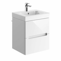 Set mobilier cu 2 sertare Geberit Modo 50cm, alb lucios