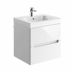 Set mobilier cu 2 sertare Geberit Modo 60cm, alb lucios