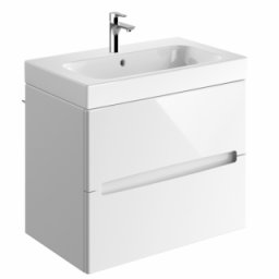 Set mobilier cu 2 sertare Geberit Modo 80cm, alb lucios