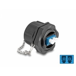 Adaptor fibra optica LC Duplex la LC Duplex Single-mode IP68 protectie praf/apa, Delock 87886