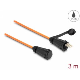 Cablu fibra optica LC Duplex la LC Duplex multi-mode OM2 IP68 protectie apa/praf 3m, Delock 87888