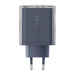 Incarcator de retea Exploration, 2 Porturi USB-C, 1 Port USB-A, PD65W, Gri
