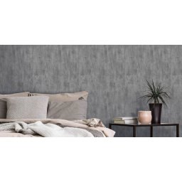 Tapet superlavabil gri cu aspect de beton (Culoare tapet: J969-39 gri inchis)