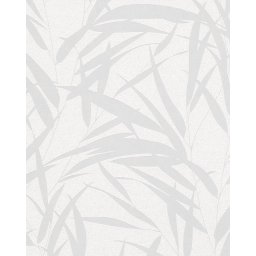 Tapet vinil cu frunze lungi grafice (Culoare tapet: 82052 gri, negru)