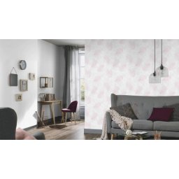 Tapet superlavabil cu frunze delicate rasfirate (Culoare tapet: 02579-18 frunze maro si alb, fundal verde deschis, verde menta)