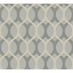 Tapet superlavabil design geometric cu gri pentru dormitor (Culoare tapet: Z72035 alb, gri)