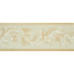 Bordura decorativa clasica florala pe vinil (Culoare tapet: 00303 verde auriu)
