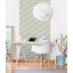 Tapet copii cu frunze bej, verde, My Kingdom A96804