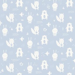 Tapet copii cu animale pe un fundal albastru, My Kingdom L91311