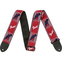 Fender 2 Monogrammed Straps Red White and Blue