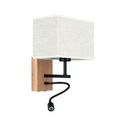 Spot-Light 57290974 - Corp de iluminat flexibil LED BOHO 1xE27/25W + LED/1W/230V stejar