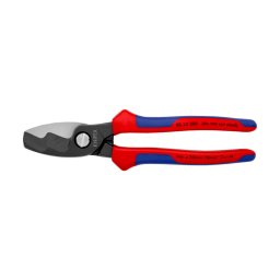 Foarfeca KNIPEX cu taiE dublu pentru cabluri cupru E i aluminiu O20 mm, 70 mm ², manere confort, 200 mm, fabricata A n Germania 95 12 200