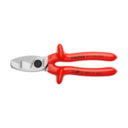 Foarfeca KNIPEX cu clichet pentru cabluri cupru si aluminiu, 200 mm, fabricata in Germania 95 17 200