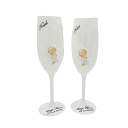Set 2 pahare pentru Nasii de botez, model deosebit - FEIS307002