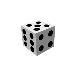 Jucarie10 Zaruri Albe cu Puncte Negre, 7 mm, Dalimag