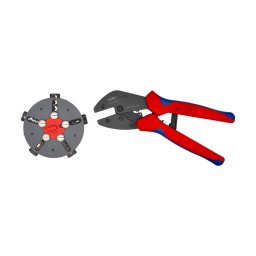 Cleste sertizare KNIPEX MultiCrimp cu magazie pentru matrite interschimbabile, 250 mm, fabricat in Germania 97 33 02