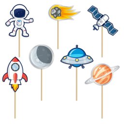 Set 7 decoratiuni briosa astronaut