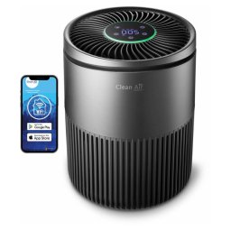 Purificator de aer CleanAir Optima CA 503T, Wi-Fi, Ionizare, Lampa UV-C, Filtru TRUE HEPA, Carbon Activ, Difuzor aroma