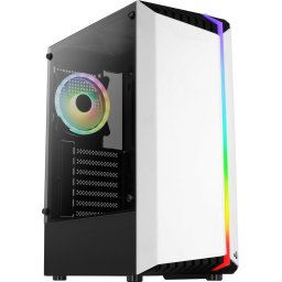 Carcasa PC Bionic TG RGB USB 3.0 Mid Tower ATX Alb