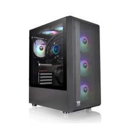 Carcasa S200 TG ARGB Fara sursa Middle Tower ATX Negru