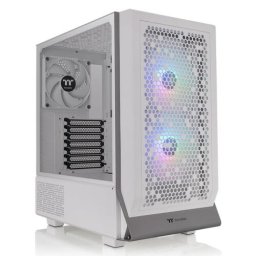 Carcasa Ceres 300 TG ARGB Snow Middle Tower ATX Fara Sursa Alb