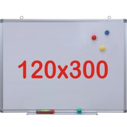 Tabla alba magnetica, 120x300 cm Premium (7 ani Garantie)