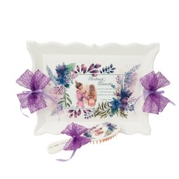Set pentru gatit mireasa - tavita si perie, Mauve Delight - DSPH307007