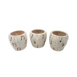 Set 6 Ghivece Ceramica Cu Note Muzicale
