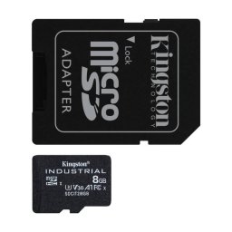 Card de memorie Kingston, 8GB SD, Cititor, Negru/Gri