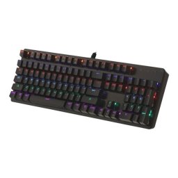 Tastatura gaming Art KLART AK-51, cu cablu, iluminata RGB, mecanica, US layout, Negru