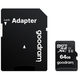 Card de memorie microSD Goodram M1AA 64 GB Clasa 10 UHS-I + Adaptor SD, M1AA-0640R12