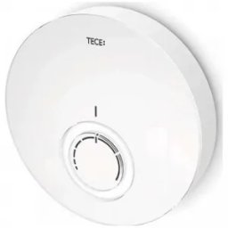 Capac termostat design DT TECEfloor, sticla alba, carcasa alba
