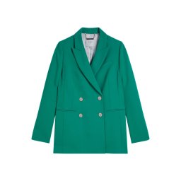 TED BAKER Sacou Llayla Double Breasted Jacket With Gold Detailing 269648 green