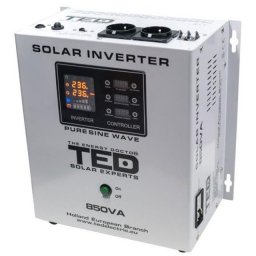 Invertor solar TED de la 12V la 230V 850VA/500W unda sinusoidala pura TED000286