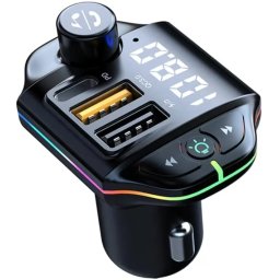 Modulator Fm auto ZTB A10 20W Rgb cu incarcare rapida Negru