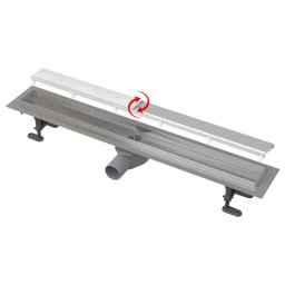 Rigola pentru dus cu capac faiantabil, Alcadrain, APZ13-DOUBLE9 FIT AND GO, 85 cm