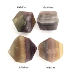 Fluorit Curcubeu Mineral Natural - 45-51 x 45-50 x 44-50 mm - (XXL) - 1 Buc