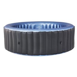 Piscina jacuzzi, gonflabila, rotunda, cu pompa si filtru, prelata acoperire, negru si albastru, 930 L, 6 persoane, 204x70 cm, MSpa