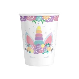 Set 6 pahare unicorn holograma 220 ml