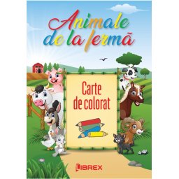 Animale de la ferma. Carte de colorat