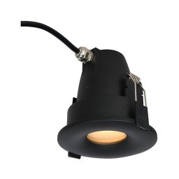 Corp de iluminat încastrat pentru baie ROMOLO 1xGU10/50W/230V IP65 negru Azzardo AZ5390