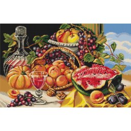 Set goblen de cusut, cu diagrama, Toamna de aur, 26x17cm