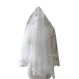Voal Mireasa, model deosebit cu broderie – ILIF307155