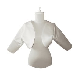 Bolero mireasa, alb cu maneci - ILIF306017