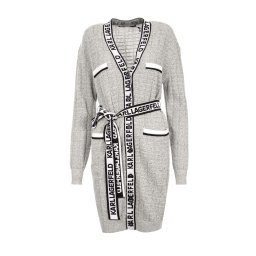 KARL LAGERFELD Jachetă Feminine Boucle Cardigan 235W2006 101 white/black